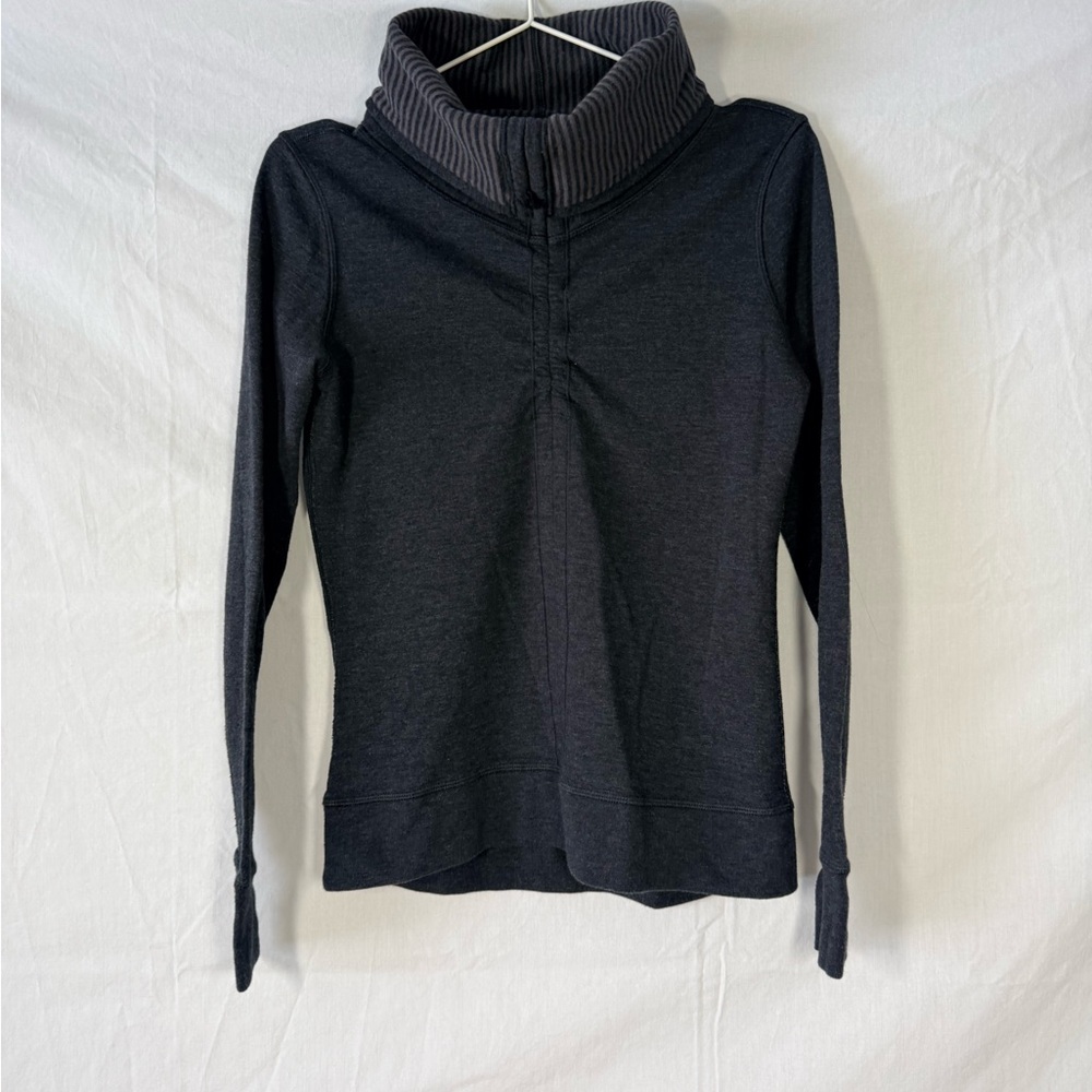 lululemon athletica charcoal gray Cowl Neck Sweater